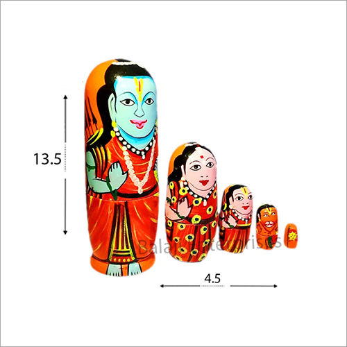 Wooden Traditional Ram Darbar Doll