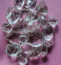 Crushed Clear Glass Chips Transparent Made Of Recycled Glass For Fire Pits And Garden Decorations - Product Type: Natural Stone