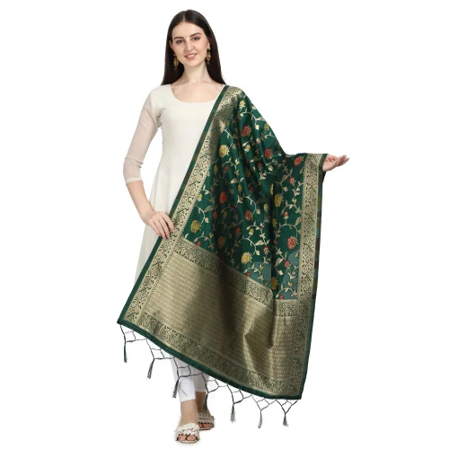 Multicolor Banarasi Silk Ethnic Dupatta