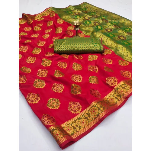 Multicolor Banarasi Silk Wedding Saree