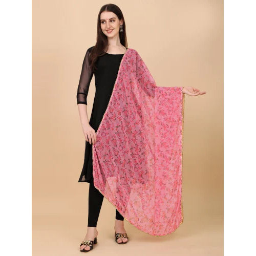 Indian Ladies Georgette Printed Dupatta