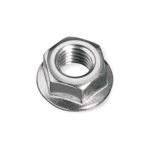 Silver Flange Steel Nuts