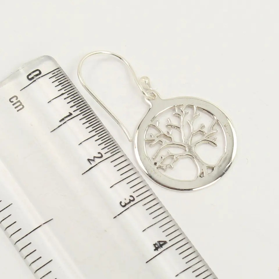 925 Sterling Silver Handmade Beautiful Tree Of life Dangle Earring
