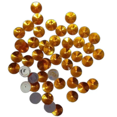 14 mm Yellow Plastic Beads