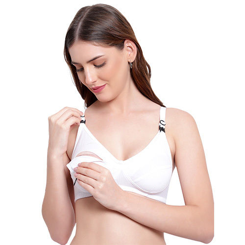 Ladies Non Wired White Maternity Bra