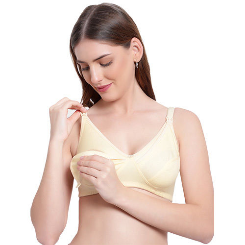 Ladies Non Wired Off White Maternity Bra