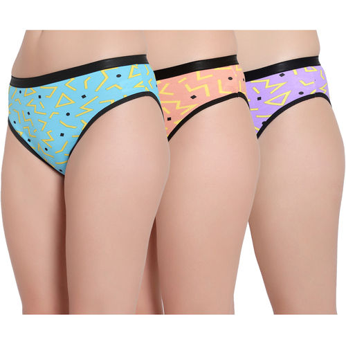 Cotton Multicoloured Geometric Printed Panty