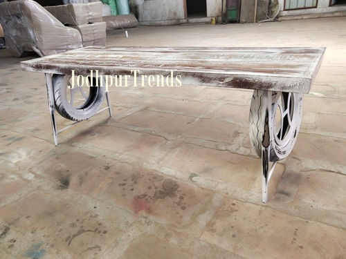Iron Bench Reclaimed Wood
