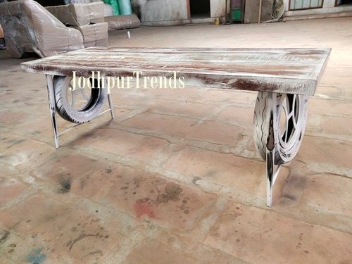 Iron Bench Reclaimed Wood