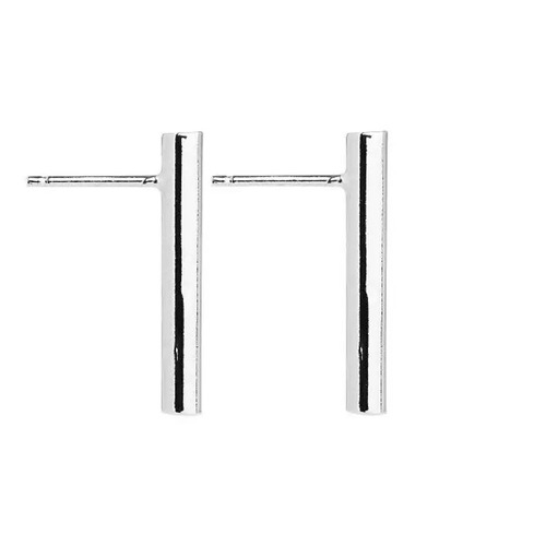 925 Sterling Silver Handmade Attractive Perpendicular Bar Drop Stud Earrings