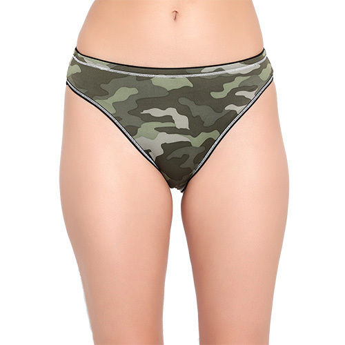 Nylon Camouflage Print Tanga Panty