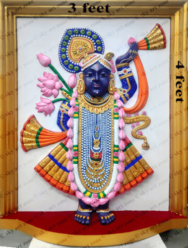 Red Fiberglass Shreenathji Wall Mural