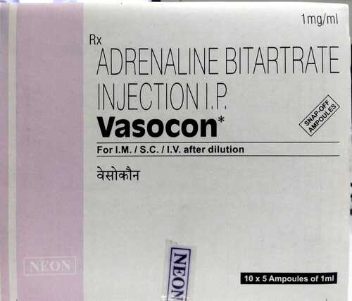 VASOCON (ADRENALINE BITARTRATE I.P.) INJ