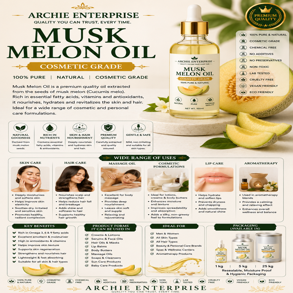 Musk Melon Oil - Grade: Cosmetic Grade