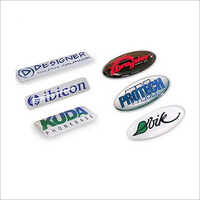 Dome Logo Sticker - Metal Material, Customizable Shape, Multicolor Design | Adhesive Vinyl Sticker With Hot Melt Adhesive, Rfid Tape Type