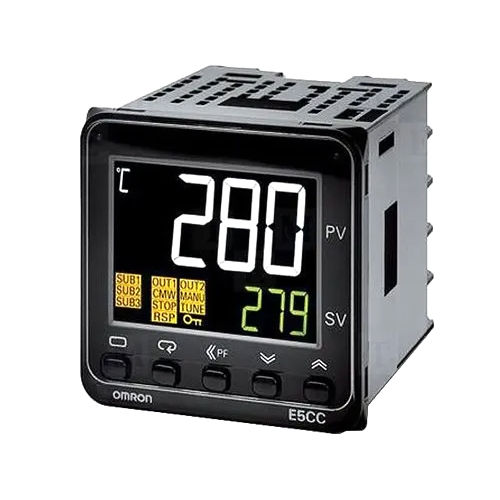 Black Omron E5Cc Temperature Controllers