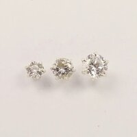 925 Sterling Silver Attractive Sparkling Cubic Zirconia CZ Stud Earrings