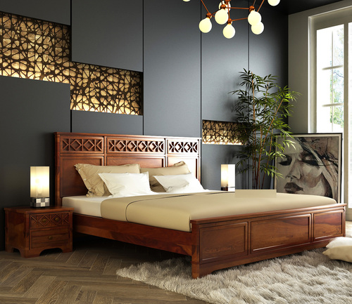 Wooden Bed - Color: Brown