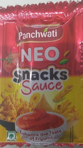 Snack Tomato Sauce - Plastic Pouch 5 gm Red Flavorful Convenient Tasty