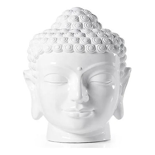 White Marble Buddha Head Statue Size: Different Available