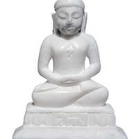 White Marble Jain Mahaveer Statue Size: Different Available