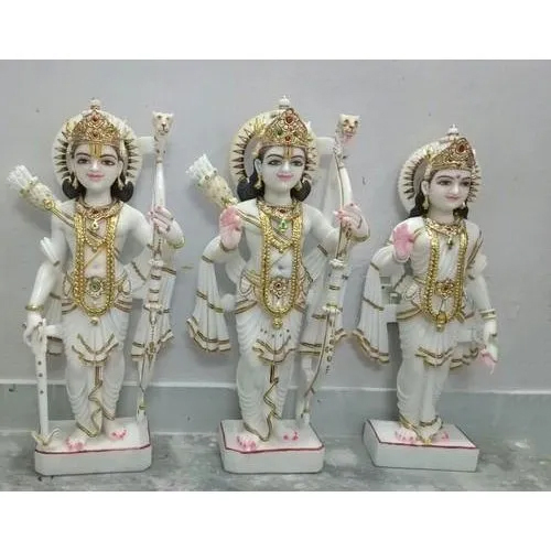 Polished Marble Lord Ram Darbar Statue
