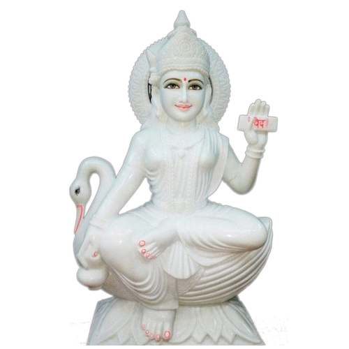 White Marble Gayatri Mata Statue