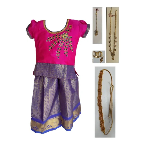 Kids Designer Pattu Pavadai