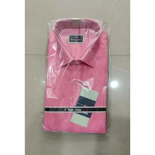 Washable Mens Pink Full Sleeves Shirt