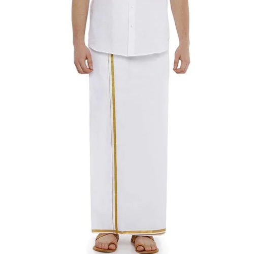 White Mens Cotton Lungi