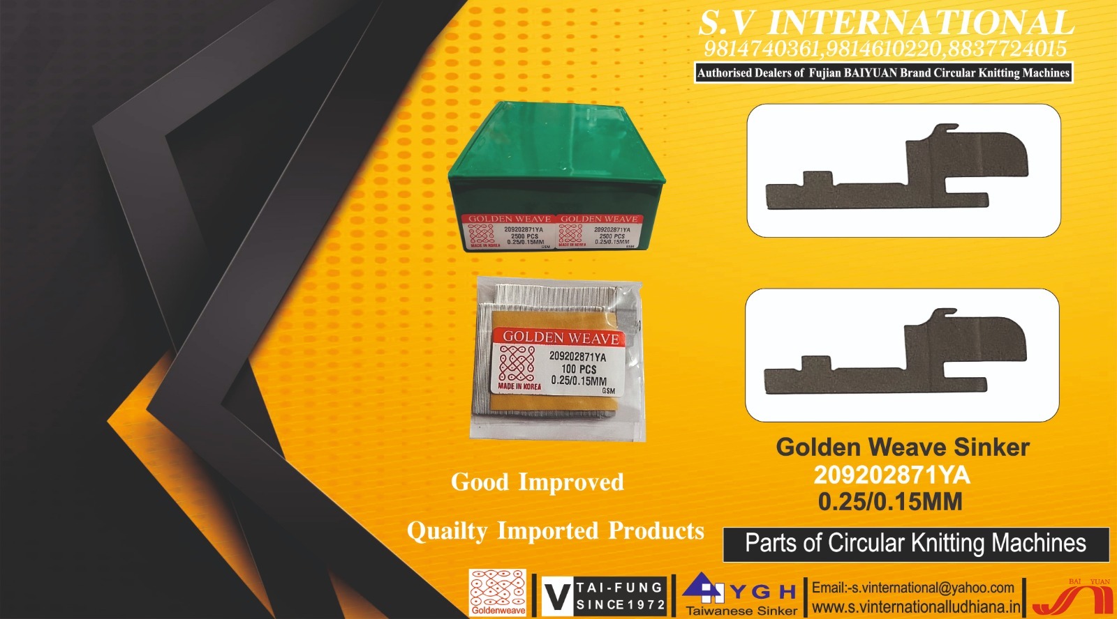 Sinker (209202871YA 0.25/0.15MM) Made in Korea