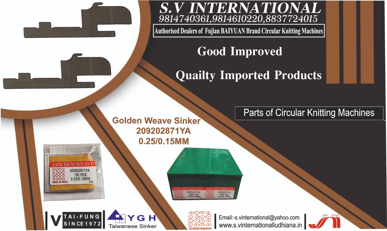 Sinker (209202871YA 0.25/0.15MM) Made in Korea