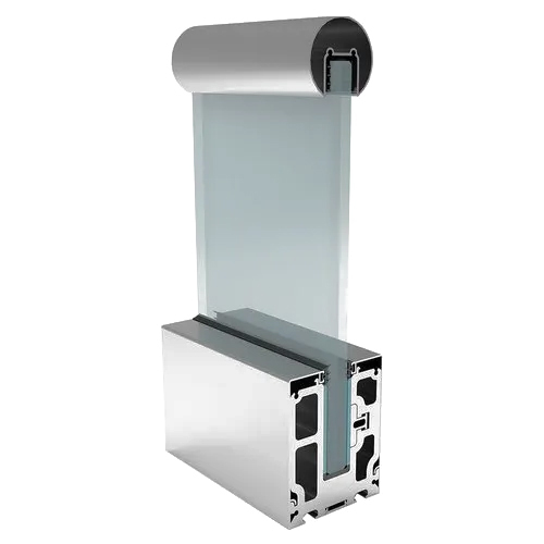 Silver Aluminum Profile Glass Railing