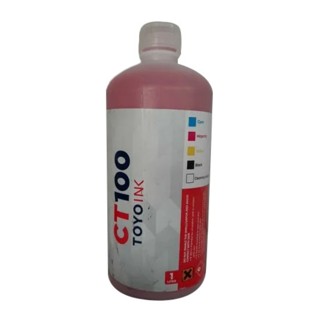 CT100 Solvent Toyo Ink - PVC Solvent Liquid Coating, CMYK Printing Ink for Printers with 1-Year Shelf Life