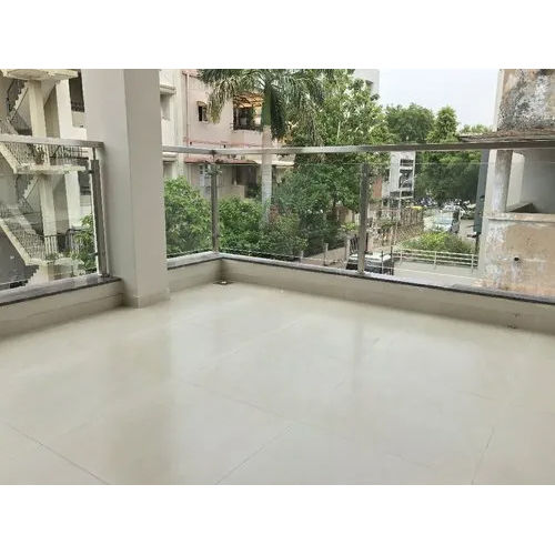 White Stainless Steel Balcony Railing