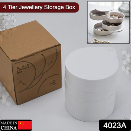 4023A JEWELRY BOX 360 DEGREES FREE ROTATION JEWELRY CASE FOR WOMEN AND GIRLS