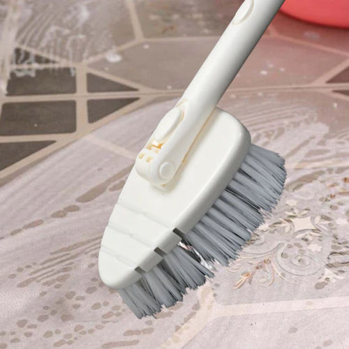 6696 HOUSEKEEPING MULTI-FUNCTIONAL HARD BATHROOM FLOOR TRIANGLE TILE FLOOR CLEANING BRUSH LONG