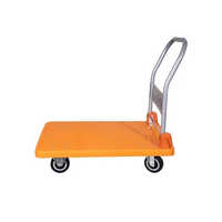 Orange-silver Platform Folding Trolley