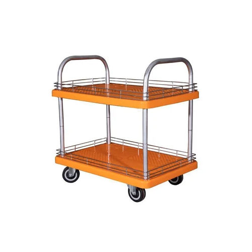 Orange-Silver Heavy Duty Platform Folding Trolley