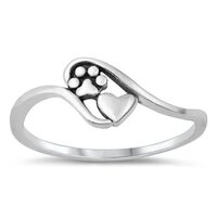 925 Sterling Silver Handcrafted Silver Heart Ring Solid Silver Rings