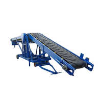 Industrial Bag Stacker Conveyor - Metal, Different Sizes Available, Blue | Industrial Usage, Warranty Included