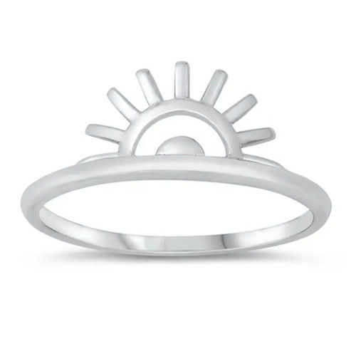 925 Sterling Silver Handmade Shining Sun Ring Solid Silver Rings