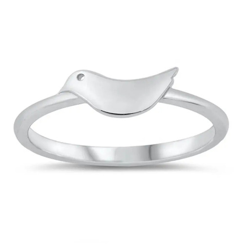 925 Sterling Silver Handcrafted Dove Ring Solid Silver Rings