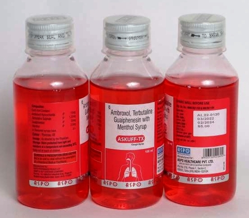 Ambroxol Terbutaline Sulphate Guaiphenesin Syrup - PET Bottle 100ml Red | Bronchodilation Cough Relief Expectant Mucus Thinning Easy to Use