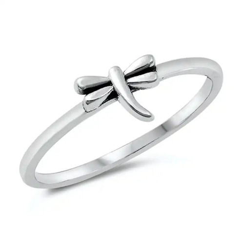 925 Sterling Silver Pretty Handmade Dragon Fly Ring Plain Silver Ring Gender: Women