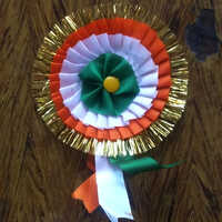 Indian Flag Ribbon Rosette