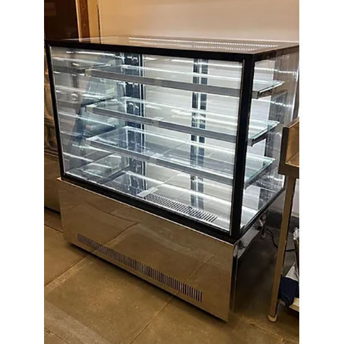 Silver Pastry Cabinet Refrigerator Display Case