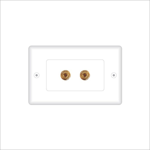 White 4Mm Banana Female Face Plate