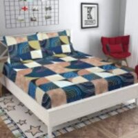 Microfiber King Abstract Fitted Bedsheet