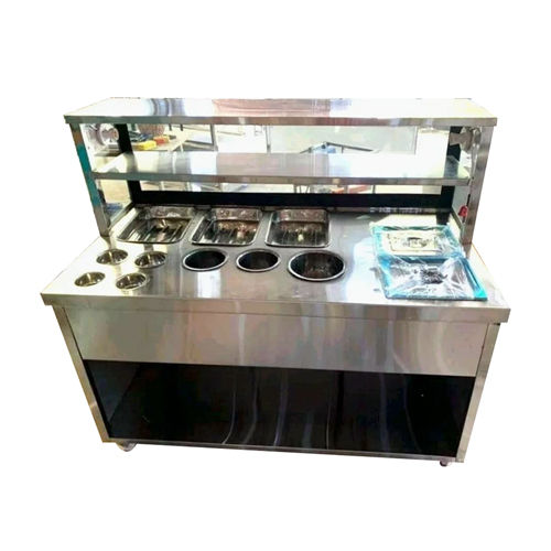 Metal Chaat Display Counter